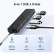 USB-хаб UGREEN 4-Port USB 3.0 Hub 1m (UGR-35574) (19722) - зображення 3