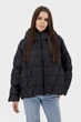 Жіночий прямий пуховик casual з качиним пухом та капюшоном Basic (чорний, M), 116913, 116854 - изображение 2