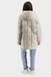 Жіноча осіння куртка casual з біопухом і капюшоном Snow Owl (молочний, 2XL), 117025, 116977 - изображение 4