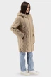 Жіноча стьобана куртка з біопухом, однотонна, на блискавці Snow Owl (кемел, 4XL), 117017, 116985 - зображення 3
