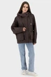 Жіноча осіння куртка casual з качиним пухом і капюшоном Snow Owl (шоколадний, M), 116878, 116839 - зображення 1