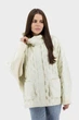 Жіноча осіння куртка casual з качиним пухом і капюшоном Snow Owl (молочний, 3XL), 116871, 116839 - зображення 2