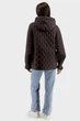 Жіноча осіння куртка casual з качиним пухом і капюшоном Snow Owl (шоколадний, M), 116878, 116839 - зображення 4