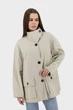 Жіночий однотонний плащ casual з довгим рукавом на ґудзиках Basic (бежевий, M), 116893, 116843 - изображение 2