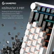 Клавіатура ігрова бездротова/дротова GamePro Asgard Valhalla MK210W Pro 65 RGB White - зображення 5
