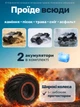 Машинка на радиоуправлении на пульте радиоуправляемая игрушка машина детская большая 1:12 монстр джип внедорожник металлический корпус задний привод USB зарядка 2 аккумулятора 500 мАг со светом звуком проходимость по бездорожью кибертрак - изображение 4