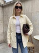 Сорочка джинсова бежева , 42-46 - зображення 1