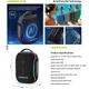 Портативна бездротова Bluetooth колонка HOPESTAR H71 120W, 13500mAh Чорна - зображення 3