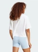 Футболка хлопковая оверсайз короткая женская Adidas W Bl Sj Bf T JG8737 L White/Black (4067902942452) - изображение 2