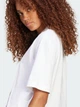 Футболка хлопковая оверсайз короткая женская Adidas W Bl Sj Bf T JG8737 L White/Black (4067902942452) - изображение 5