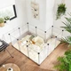 Клітка-манеж для тварин Songmics W02 143×73×46 см, модульний вольєр для кролика, морської свинки, гризунів - зображення 2