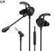 Ігрові навушники з мікрофоном і регулятором гучності, PC Gamer Earphones G9 Black - зображення 1