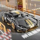 Конструктор на радіокеруванні 1:14 Lamborghini Black Taurus 36 см з мотором та пультом, 1314 деталей чорна з золотом - зображення 4