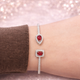 Браслет Квадрат-Крапля Silver-Red - зображення 2