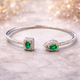 Браслет Квадрат-Крапля Silver-Green - зображення 1