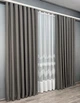 Комплект штор VR-Textil рогожка премиум TERRA LUXE 200х270 2шт и Тюль 500х270 1856ш-1704т Темно-серый с белым 71-110/6 - изображение 3