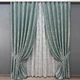 Комплект штор VR-Textil Жаккард Мрамор 150х270 2шт и Тюль 600х270 1148ш-1400т Бирюзово-серый с белым 71-118/5 - изображение 1