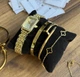 Подарунковий набір прикрас в Кробці GONCHAR & CO. Gold white “Картьє” 3шт браслети + годинник, медзолото 77-722 - зображення 3