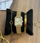 Подарунковий набір прикрас в Кробці GONCHAR & CO. Gold white “Картьє” 2шт браслети + годинник, медзолото 77-721 - зображення 3