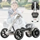 Детский электромобиль GO-KART White (белый) — складной электрокартинг для детей, аккумуляторный, скорость до 6 км/ч - изображение 7