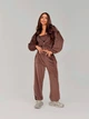 Жіночий велюровий костюм (топ+кофта+штани) Uaclothes 42-44 Коричневий (like36886-173131349) - зображення 9