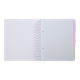 Блокнот BUROMAX B5 на спір. пласт. обкл. з розділ. 120арк. PASTEL 24355912-26 бузковий (48) /BM.24355912-26/ - изображение 2
