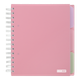 Блокнот BUROMAX B5 на спір. пласт. обкл. з розділ. 120арк. PASTEL 24355912-10 рожевий (48) /BM.24355912-10/ - изображение 1