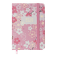 Блокнот BUROMAX А7 80арк. BLOSSOM 257102-10 розовий, тв.лам.обкл., на гумці, крем.папір (24) /BM.257102-10/ - зображення 1