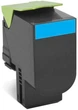 Тонер, Lexmark 802XC/80C2XC0 для CX510de, оригинальный циан, ресурс 4 000 страниц, качественный OEM картридж - изображение 1