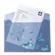 Папка на кнопці А4 BUROMAX 3943-45 ARABESKI синій електрик (12) /BM.3943-45/ - изображение 2