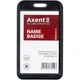 Бейдж (ідентифікатор) AXENT 4550V-01, 54х85мм вертикальний у чохлі SoftTouch, матовий чорний /4550V-01-A/ - изображение 1