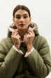 Жіноча двостороння зимова куртка з капюшоном Seventeen XXL-3XL Оливковий (2000000183480) - изображение 4
