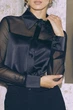 Жіноча шовкова сорочка з шовку Армані та сітки Seventeen L-XL Чорний (2000000200460) - изображение 4