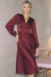 Жіноча святкова сукня із шовку Армані Seventeen XXL-3XL Темно-бордовий (2000000199665) - изображение 3