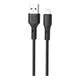 USB XO NB230 Rock Series Lightning 2.4A Черный - зображення 1