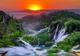 Флизелиновые фотообои 400x280 см Природа - Водопад под красочным закатом с клеем (13055VX8) - изображение 2