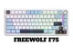 Клавіатура FREEWOLF F75 White-Blue Ігрова Безпровідна Механічна. 2.4G/Bluetooth/Провід. Батарея 4000mAh. RGB Підсвічуваня. Silver Moon Switch - зображення 1
