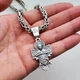 Серебряная цепь плетение Лисий хвост 100 г и подвес 13 грамм - изображение 5