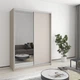 Шкаф-купе двухдверный MebelStar Стандарт AL ДСП/Зеркало 150x60x210 см Кашемир (MBS-2437) - изображение 1