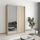 Шкаф-купе двухдверный MebelStar Стандарт AL ДСП/Зеркало 140x60x210 см Дуб сонома (MBS-2427) - изображение 1