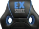 Геймерське крісло SERIES EX Light blue, м, чорно-блакитне з функцією розгойдування та подушками - зображення 4