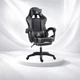 Комп'ютерне крісло GAMER KO24SZ Ч24SZ Чорно-сіре з регулюванням нахилу спинки, з екошкіри - зображення 1