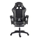 Комп'ютерне крісло GAMER KO24SZ Ч24SZ Чорно-сіре з регулюванням нахилу спинки, з екошкіри - зображення 8