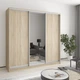 Шкаф-купе трехдверный MebelStar Комбо AL 2ДСП/Зеркало 210x60x210 см Дуб сонома (MBS-3353) - изображение 1