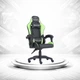Компьютерное кресло CARBON Quattro Gaming черно-зеленое с карбоновыми вставками для геймеров - изображение 1