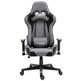 Эргономичное игровое кресло PlayMaker Supreme 94561 с регулировкой спинки и подушками, Серо-черное - изображение 2