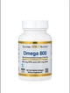 Омега 800 Рыбий жир California GOLD Nutrition "Omega 800" жирные кислоты фармацевтической степени чистоты в форме триглицеридов, 80% ЭПК / ДГК, 1000 мг (30 желатиновых капсул) - изображение 1