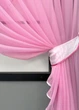 Кухонные шторки VR-Textil № 060к "Дуэт" с подвязками розовый с белым 330х170 см (50-418) - изображение 5