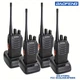 Комплект рацій Baofeng 4 шт з навушниками, 16 каналів, акумуляторні, UHF 400–470 МГц, CTCSS/DCS, ліхтарик, чорні - зображення 1
