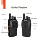 Комплект рацій Baofeng 4 шт з навушниками, 16 каналів, акумуляторні, UHF 400–470 МГц, CTCSS/DCS, ліхтарик, чорні - зображення 8